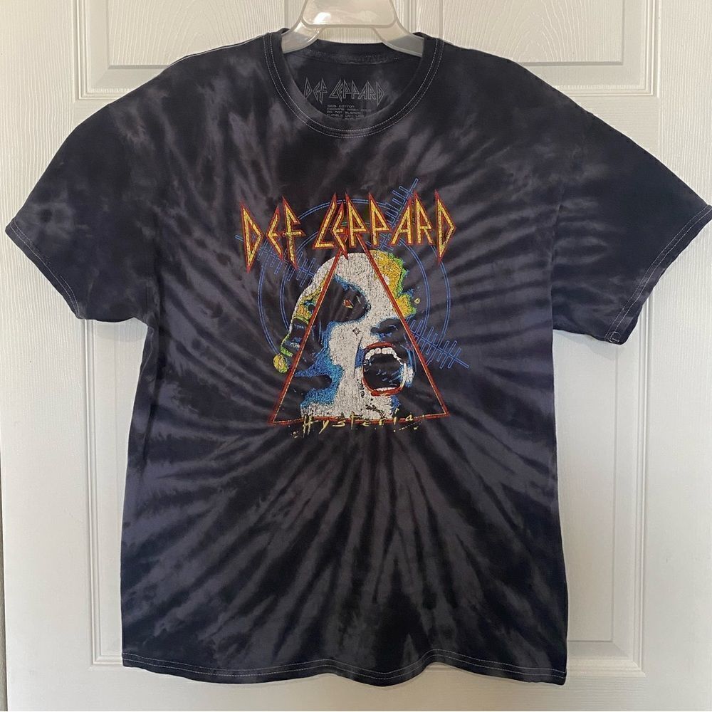 DEF LEPPARD Men’s Hysteria Tie Dye T Shirt Size XL